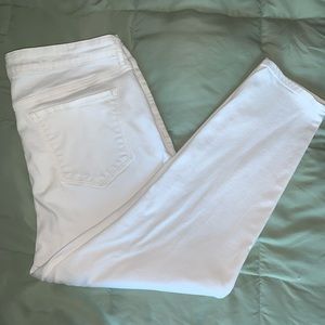 White Skinny Ankle Length Jeans
